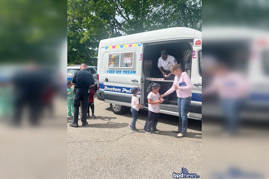 Boston Police District D-14 Hosts Ice Cream Social in Brighton for Community Engagement