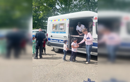 Boston Police District D-14 Hosts Ice Cream Social in Brighton for Community Engagement
