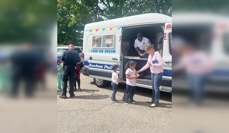 Boston Police District D-14 Hosts Ice Cream Social in Brighton for Community Engagement