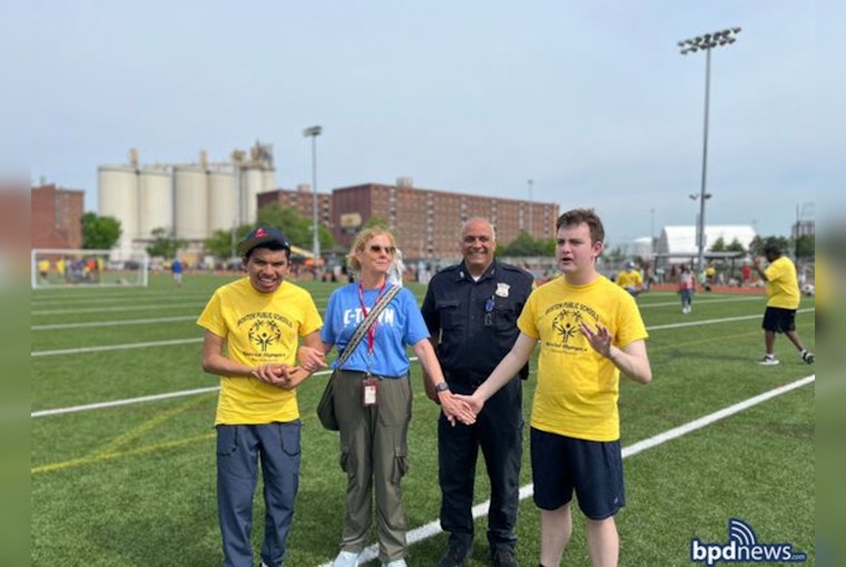 Boston Police Foster Community Spirit at Special Olympic Games in Charlestown High School Field