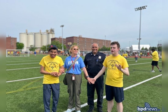 Boston Police Foster Community Spirit at Special Olympic Games in Charlestown High School Field