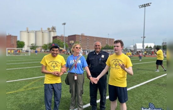 Boston Police Foster Community Spirit at Special Olympic Games in Charlestown High School Field