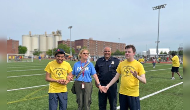 Boston Police Foster Community Spirit at Special Olympic Games in Charlestown High School Field