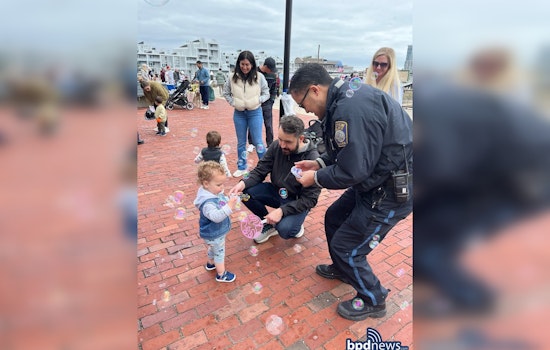 Boston Police Officers Partner with Community to Celebrate Earth Day at Charlestown's Pier 5