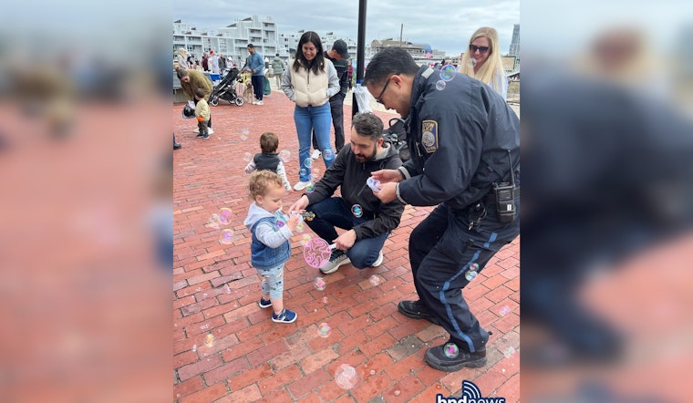 Boston Police Officers Partner with Community to Celebrate Earth Day at Charlestown's Pier 5