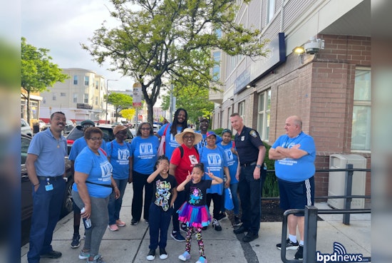 Boston Police Partner with Bowdoin Street Health Center for "The Bowdoin Street Striders" Walking Group