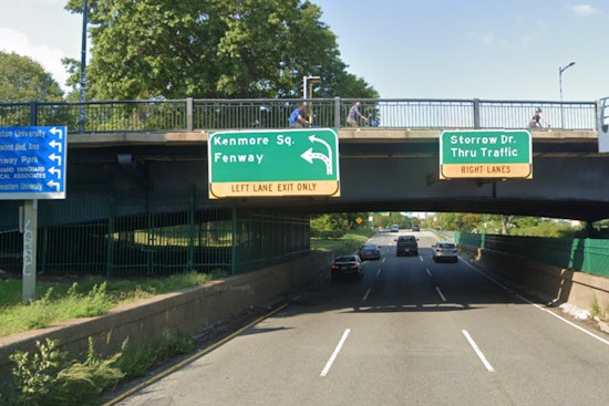 Boston's Storrow Drive Westbound Shut as Tractor Trailer Collides with Bowker Overpass