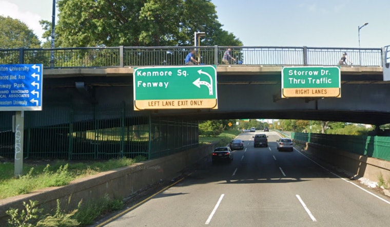 Boston's Storrow Drive Westbound Shut as Tractor Trailer Collides with Bowker Overpass
