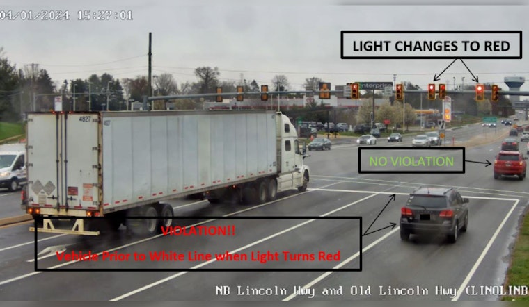 Bucks County Launches Video Red-Light Enforcement, 5,200 Warnings Issued in Bensalem