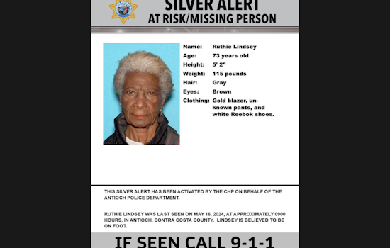 CHP Issues Silver Alert for Missing 73-Year-Old Woman in Antioch, Contra Costa County