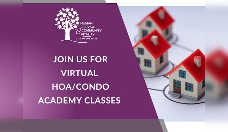 City of Surprise Offers Free Virtual Classes to Enhance HOA and Condo Board Management