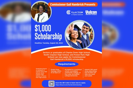 Clayton County Commissioner Gail Hambrick Offers $1,000 Scholarships to Local High School Seniors