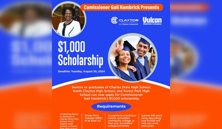Clayton County Commissioner Gail Hambrick Offers $1,000 Scholarships to Local High School Seniors
