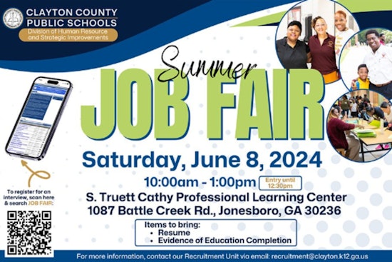 Clayton County Public Schools to Host Summer Job Fair in Jonesboro on June 8