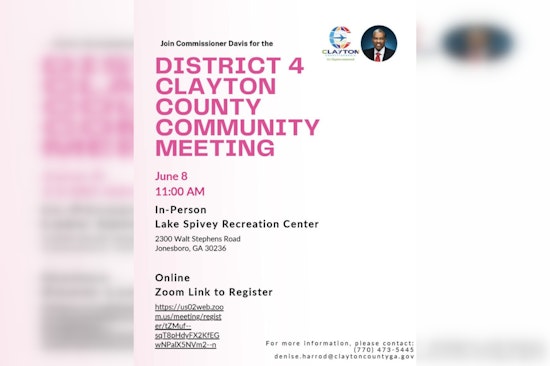 Commissioner DeMont Davis Invites District 4 to Participate in Hybrid Town Hall Meeting in Jonesboro