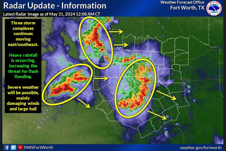 Dallas Braces for Severe Weather as NWS Issues Thunderstorm and Flood Warnings