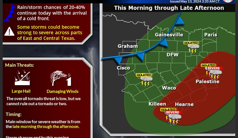 Dallas Faces Weather Whiplash with Showers, Storms, and Severe Thunderstorm Potential