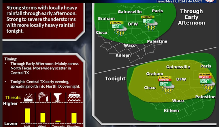 Dallas on Alert for Flooding as National Weather Service Reports Severe Thunderstorms Ahead