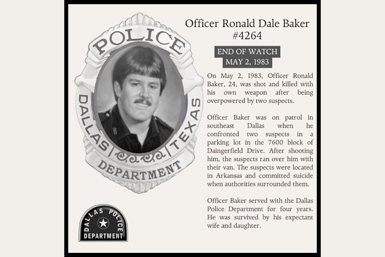 Dallas Police Department Honors Fallen Officer Ronald Dale Baker, Community Pays Respects