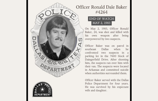 Dallas Police Department Honors Fallen Officer Ronald Dale Baker, Community Pays Respects