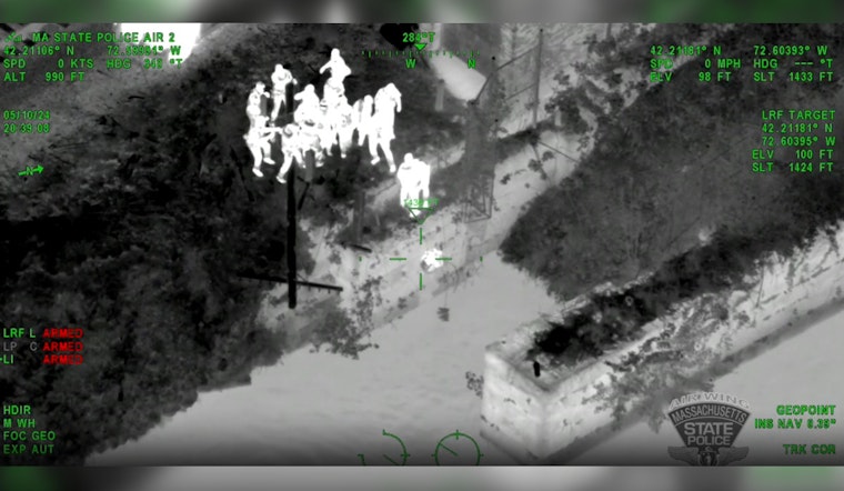 Daring River Rescue, MSP Air 2 and Holyoke Officers Save Fleeing Suspect from Icy Connecticut River