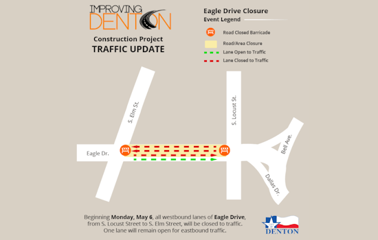 Denton Commuters Brace for Detours as TxDOT Launches Eagle Drive Rehabilitation Project
