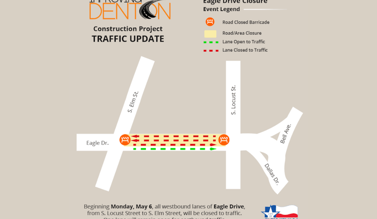 Denton Commuters Brace for Detours as TxDOT Launches Eagle Drive Rehabilitation Project