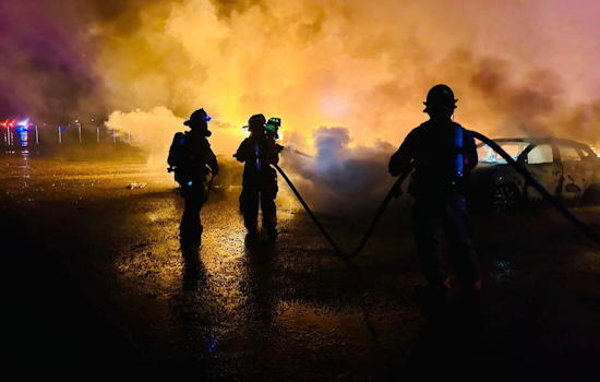 Denton County Engulfed in Flames: 45 Vehicles Ablaze at Auto Auction, Swift Action by First Responders Prevents Spread
