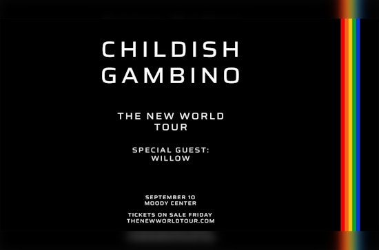 Donald Glover's Alter Ego Childish Gambino to Electrify Austin with "The New World Tour" Stop