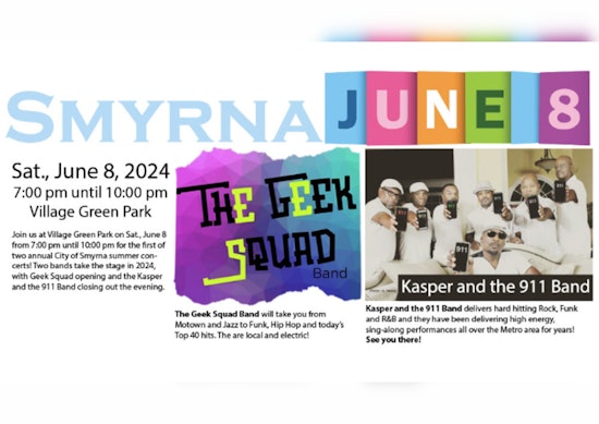 Downtown Smyrna Set to Groove with Free Concert Featuring The Geek Squad and Casper & the 911 Band