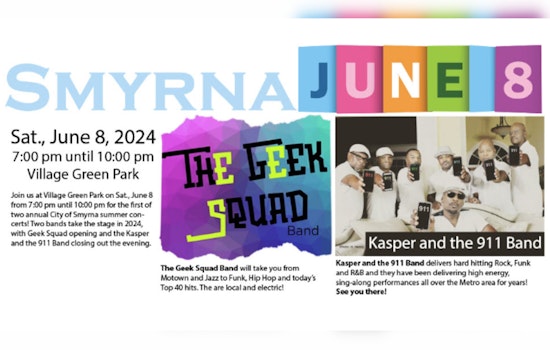 Downtown Smyrna Set to Groove with Free Concert Featuring The Geek Squad and Casper & the 911 Band