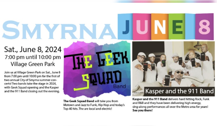 Downtown Smyrna Set to Groove with Free Concert Featuring The Geek Squad and Casper & the 911 Band