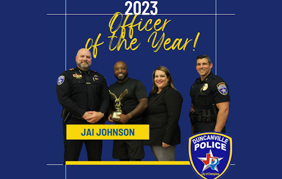 Duncanville Officer Honored as "2023 Officer of the Year" for Outstanding Community Service
