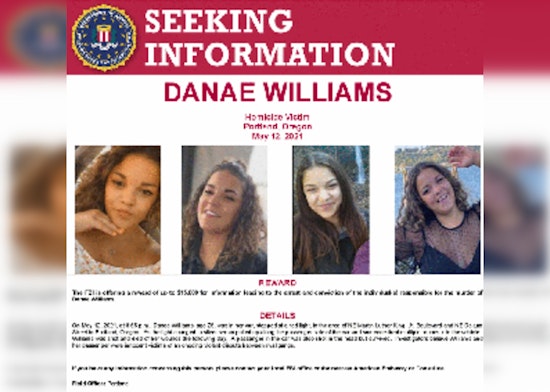 FBI Offers $15,000 Reward in 2021 Portland Cold Case Murder of Danae Williams