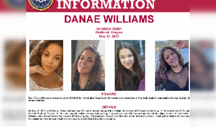 FBI Offers $15,000 Reward in 2021 Portland Cold Case Murder of Danae Williams
