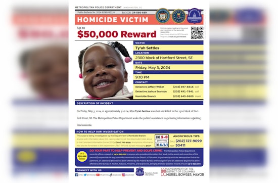 Feds & DC Cops Boost Bounty to $50K after Tragic Shooting of 3-Year-Old in Southeast