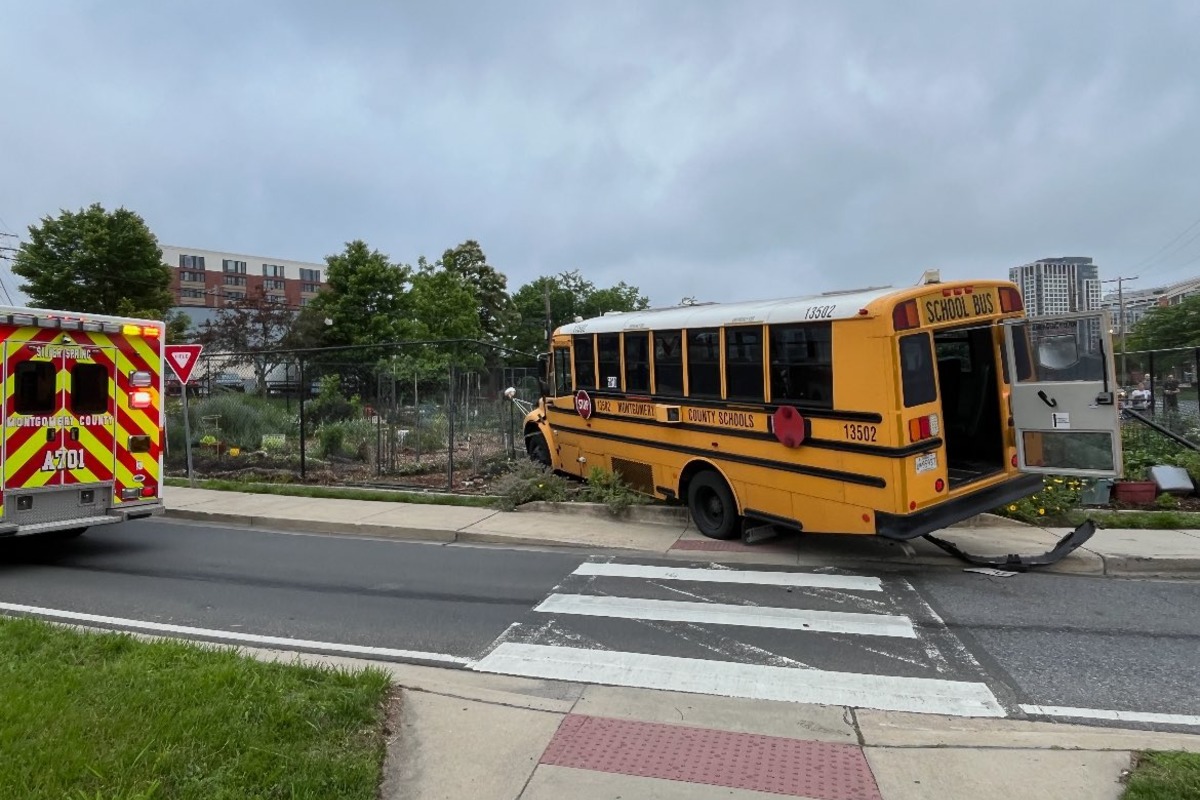 Five Injured as SUV Collides With School Bus in Montgomery County,