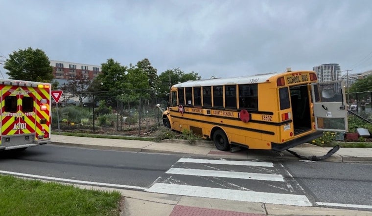 Five Injured as SUV Collides With School Bus in Montgomery County, Silver Spring