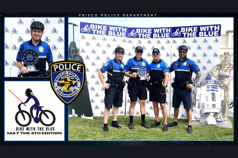 Flower Mound Officers Pedal to Success at the 3rd Annual Bike with the Blue Charity Event