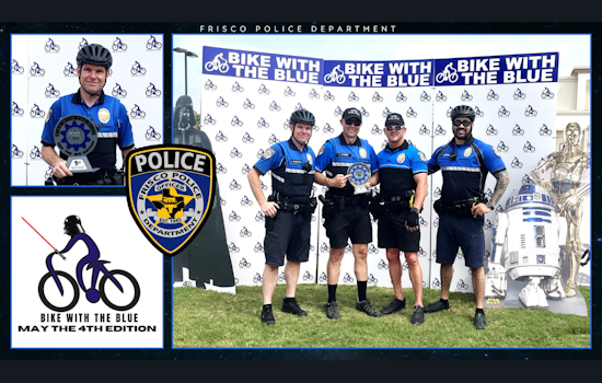 Flower Mound Officers Pedal to Success at the 3rd Annual Bike with the Blue Charity Event