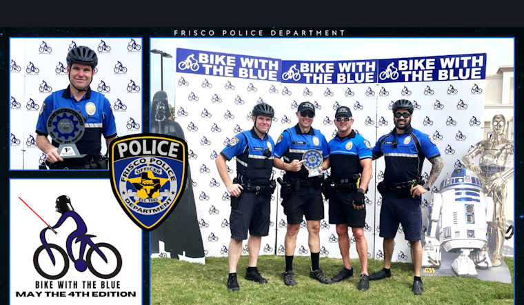 Flower Mound Officers Pedal to Success at the 3rd Annual Bike with the Blue Charity Event