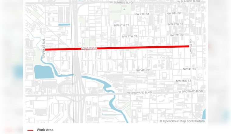 Fort Lauderdale Braces for Road Resurfacing, Nightly Disruptions on Sistrunk Boulevard Until May