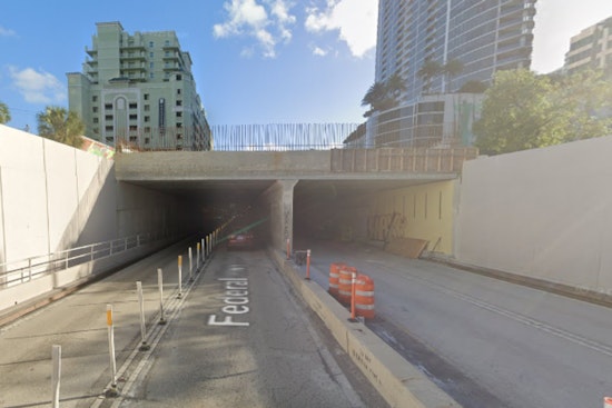 Fort Lauderdale's Henry E. Kinney Tunnel on U.S. 1 to Fully Reopen Friday, Easing Months of Traffic Delays