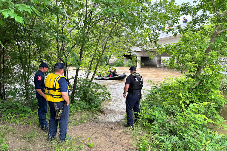 Foursome Rescued from Swells of Hickory Creek as Denton Officials Issue Flood Safety Warning