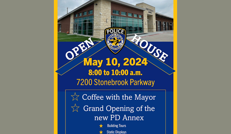 Frisco Police Department Invites Community to 'Coffee with the Mayor' at New FPD Annex Opening
