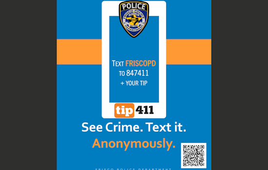 Frisco Police Launch Anonymous SMS Reporting System in a Digital Leap for Community Safety