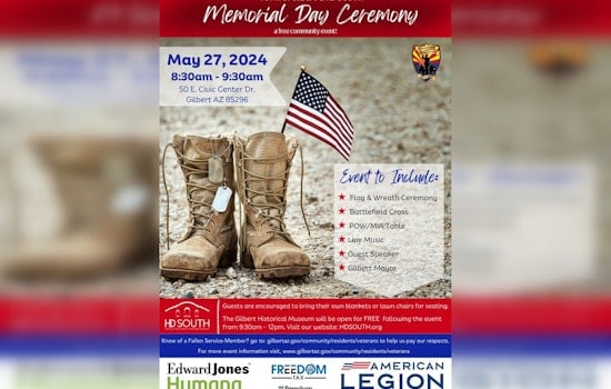 Gilbert to Honor Fallen Heroes with Annual Memorial Day Ceremony at Civic Center