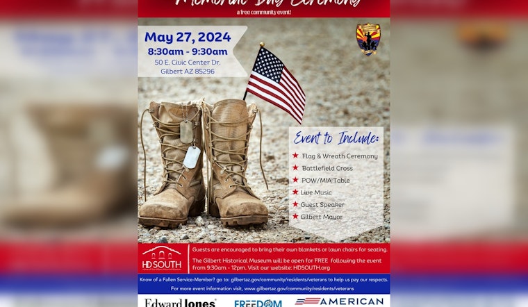 Gilbert to Honor Fallen Heroes with Annual Memorial Day Ceremony at Civic Center