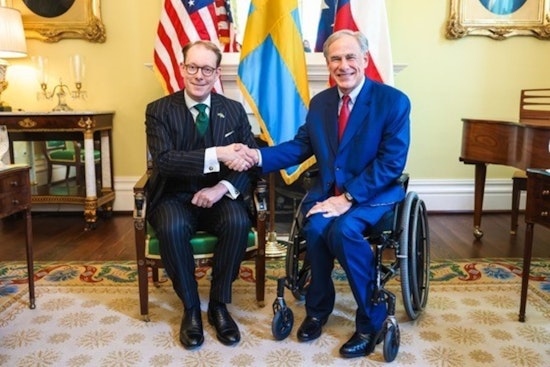 Governor Abbott and Swedish Foreign Minister Billström Discuss Aerospace and Economic Alliances in Austin