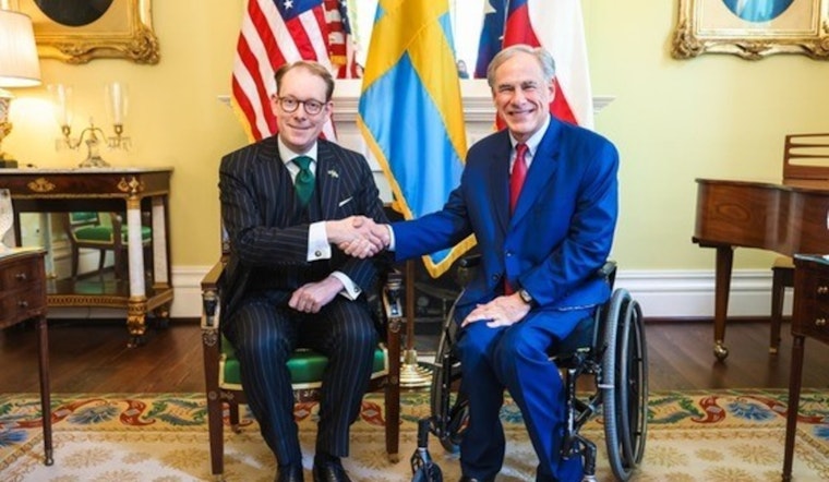 Governor Abbott and Swedish Foreign Minister Billström Discuss Aerospace and Economic Alliances in Austin